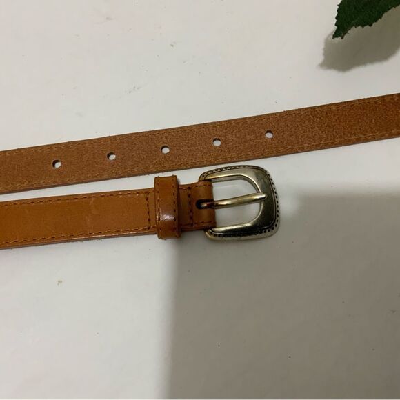 New Beautiful Fossil belt skinny tan metal size Small main image 8